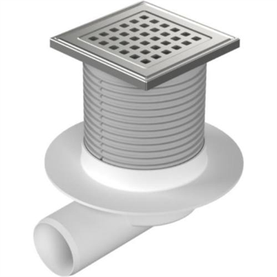 Vpusť podlahová boční D 50 mm, límec, nerez mřížka GATE, ENPRO