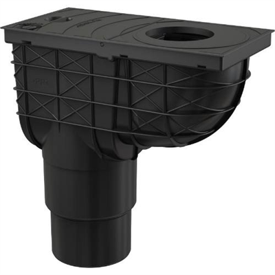 Lapač střešních splavenin přímý DN O 125/110 mm, černá, ENPRO