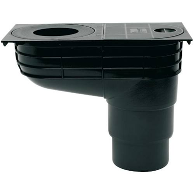 Lapač střešních splavenin přímý DN O 125/110 mm, černá