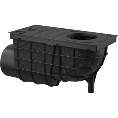 Lapač střešních splavenin boční DN O 110 mm, černá, ENPRO