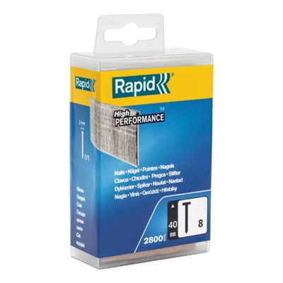 Hřebíky ocelové, 8/40mm, 2800ks, blistr, RAPID