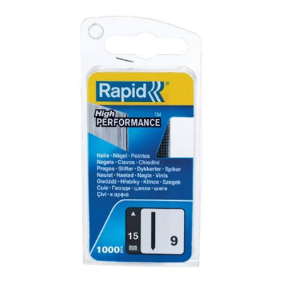 Hřebíky High Performance, 9/15mm, 1000ks, blistr, RAPID