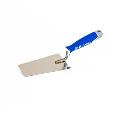 Lžíce nerez štukatérská trapézová, 145 x 80 x 55 mm, tl. 0,8 mm, gumová rukojeť MČ