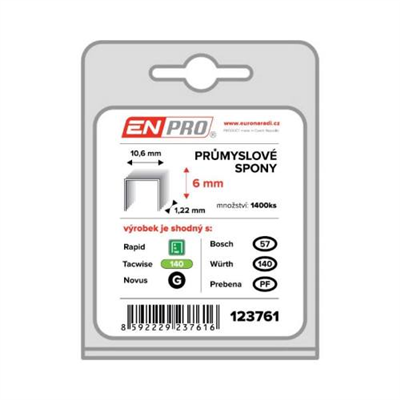Spony PROFI, 345/06 mm, 1400 ks, blistr, ENPRO