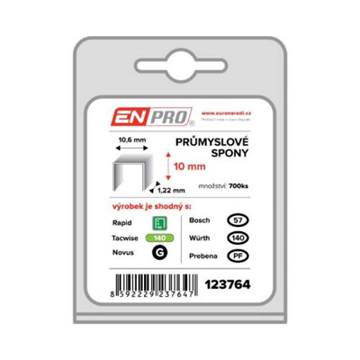 Spony PROFI, 345/10 mm, 700 ks, blistr, ENPRO