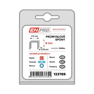 Spony PROFI, 530/08 mm, 1000 ks, ENPRO