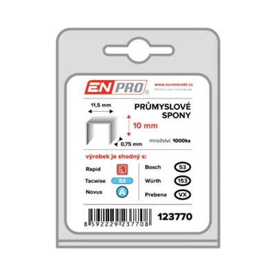 Spony PROFI, 530/10 mm, 1000 ks, ENPRO