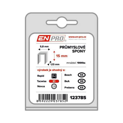 Spony PROFI, 343/15 mm, 1000 ks, ENPRO