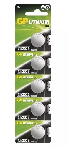 Baterie GP CR2025, lithiová, blistr, 5ks