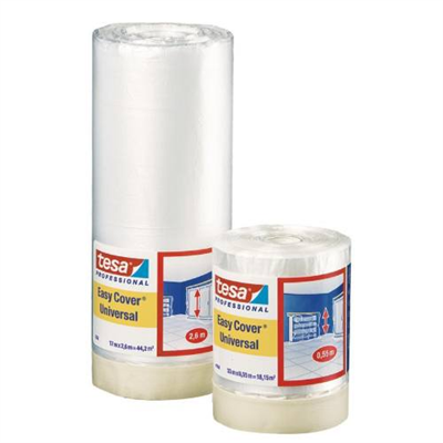 Fólie zakrývací s páskou 4368, vnitřní, 33 m x 1100 mm, transparentní