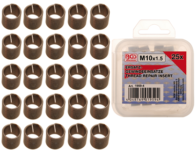BGS 1959-4, Sada náhradních závitových vložek M10 x 1,5 mm 25dílná