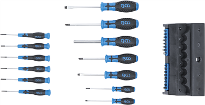 BGS 6825, Sada šroubováků se sadou hlavic v plastovém stojanu 29dílná