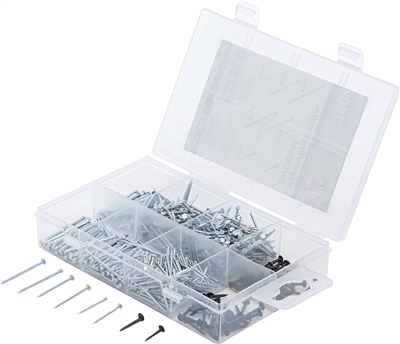 BGS 8074, Sada hřebíků / drátěných hřebíků 750dílná