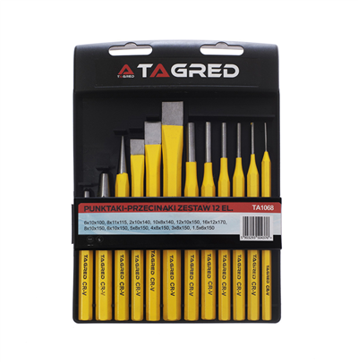 Sada průbojníků a sekáčů 12ks, CrV TAGRED