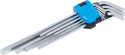 BGS 808, Sada zahnutých klíčů velmi dlouhé vnitřní šestihran 1,5 - 10 mm 9dílná