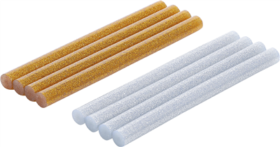 BGS 80848, Souprava patron tavného lepidla zlaté/stříbrné metalické O 11 mm, 150 mm 8dílná