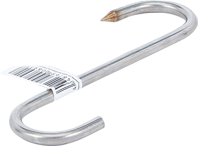 BGS 80912, Hák S-forma se špicí Nerezová ocel 120 mm