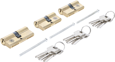 BGS 8092, Sada mosazných cylindrických zámků univerzální klíč 15dílná
