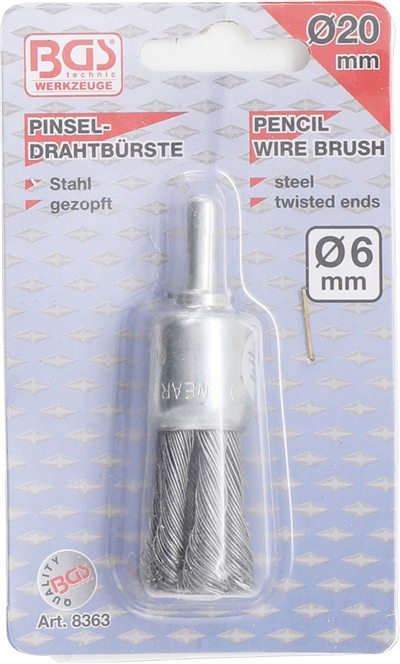 BGS 8363, Drátěný kartáč ve tvaru štětce 20 mm