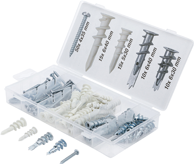 BGS 88200, Sada hmoždinek do sádrokartonu 100dílná