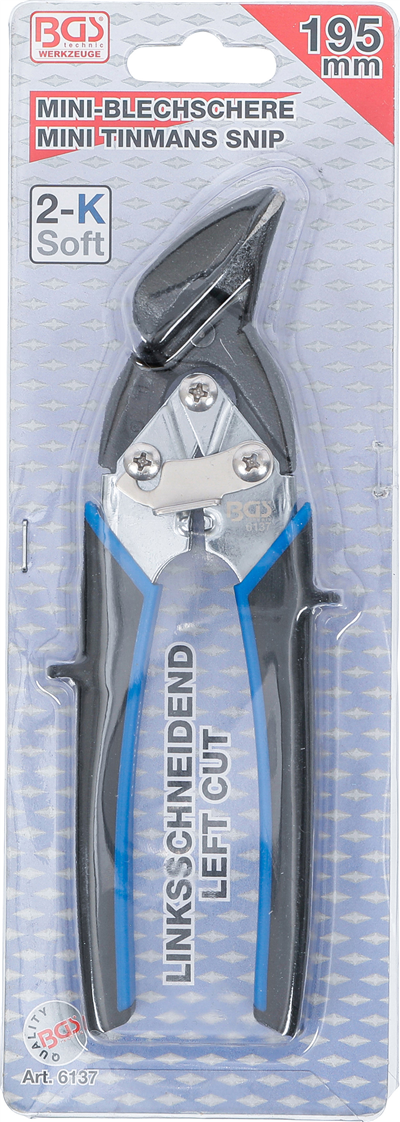 BGS 6137, Malé karosářské nůžky na plech levé 195 mm