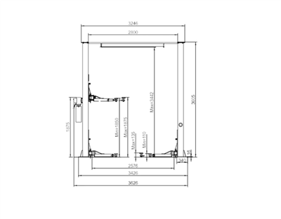 Redats L-250, Poloautomatický dvousloupový zvedák 4t, 15-00-87