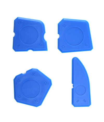 Špachtle (stěrky) na silikon, sada 4 ks, TA4136