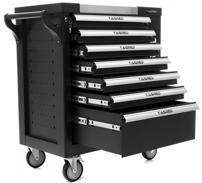 TAGRED TA213, Dílenský vozík na nářadí 7 zásuvek černý
