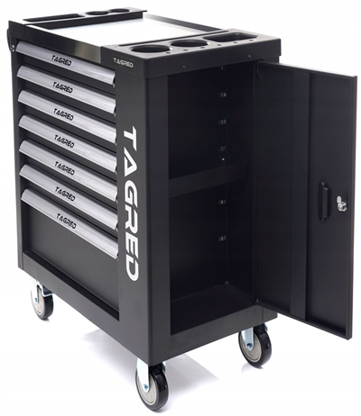 TAGRED TA213, Dílenský vozík na nářadí 7 zásuvek černý