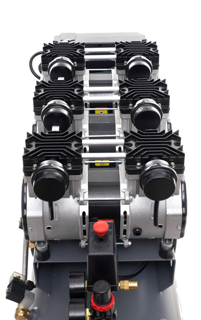 Tagred TA3389, Bezolejový kompresor s odlučovačem 100l, 230V, 6 pístů 10 BAR