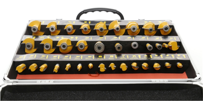 Tvarové frézy na dřevo s kuličkovými ložisky, 35 ks TA4002