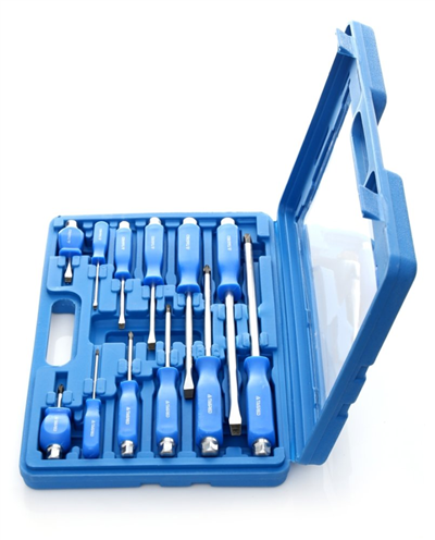 Úderové šroubováky ploché i křížové s magnetickými koncovkami, sada 12 ks, TA4018