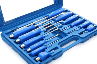 Úderové šroubováky ploché i křížové s magnetickými koncovkami, sada 12 ks, TA4018