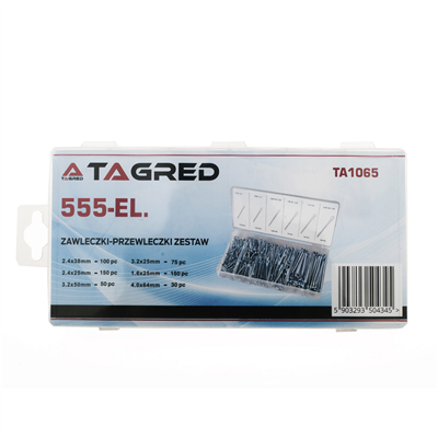 Závlačky, sada 555 ks, TA1065