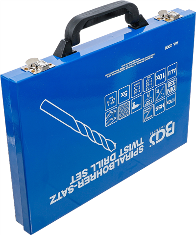 BGS 2000, Sada spirálových vrtáků HSS 5 % slitina kobaltu 1 - 10 mm 170dílná