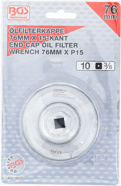 BGS 9077, Klíč na olejové filtry 15hranný O 76 mm pro Ford