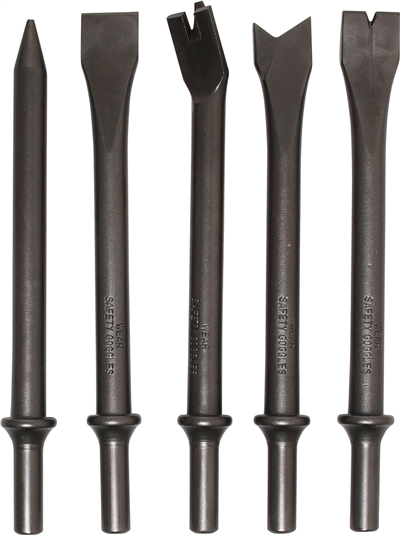 BGS 9182, Sada sekáčů pro pneumatické kladivo 5dílná