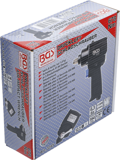 BGS 3245, Pneumatický rázový utahovák 12,5 mm (1/2