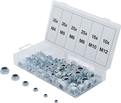 BGS 8135, Sada šestihranných matic samojisticí 146dílná