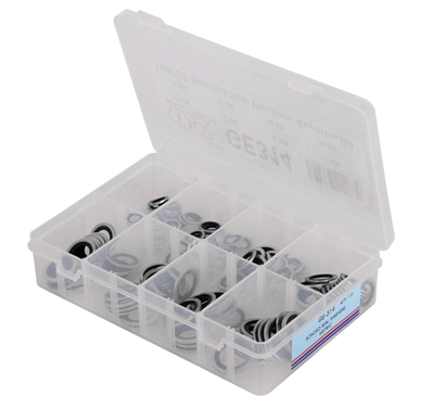 Sada ocelových/gumových těsnících kroužků, 110 ks