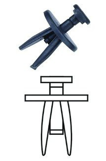 Plastové příchytky čalounění, 10 ks