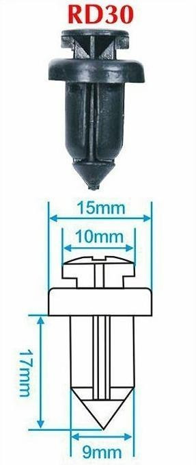 Plastové příchytky čalounění, 10 ks