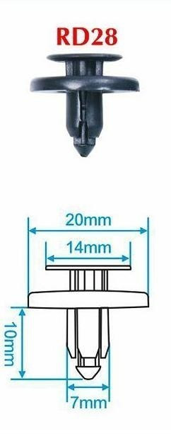 Plastové příchytky čalounění, 10 ks