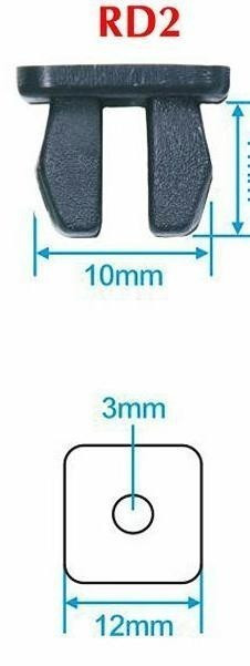 Plastové příchytky čalounění, 10 ks