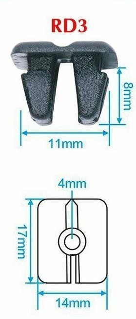 Plastové příchytky čalounění, 10 ks