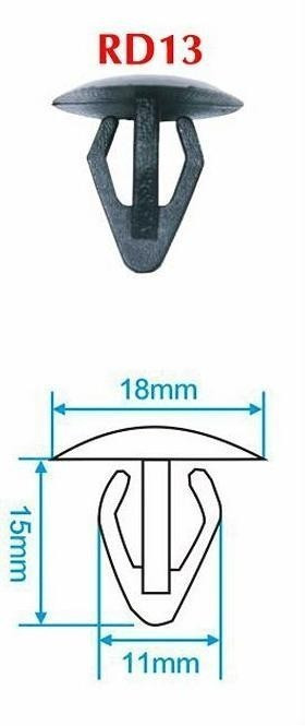 Plastové příchytky čalounění, 10 ks