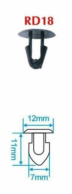 Plastové příchytky čalounění, 10 ks