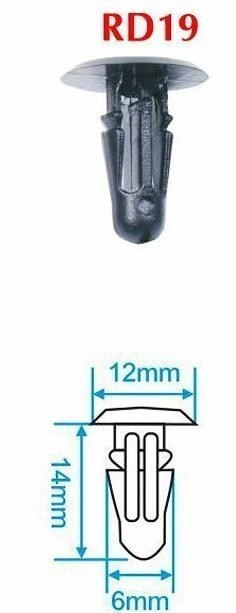 Plastové příchytky čalounění, 10 ks