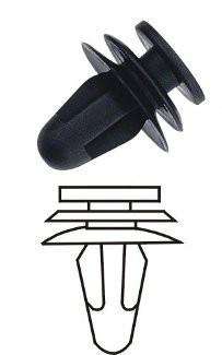 Plastové příchytky čalounění, 10 ks