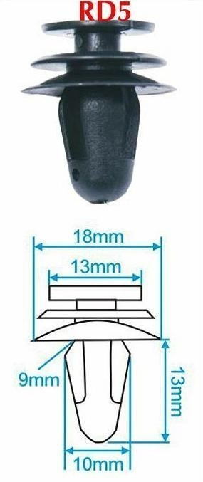 Plastové příchytky čalounění, 10 ks